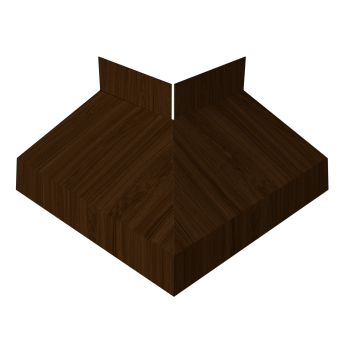 картинка Угол отлива внешний 70 0,45 Print Elite с пленкой Choco Wood TwinColor Центр Кровли