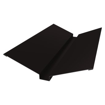 картинка Планка ендовы верхней 115х30х115 Grand Line 0,45 Drap ТХ двухсторонний RAL 9005 черный (3м) Центр Кровли