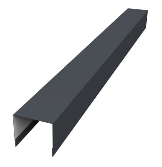 картинка Стойка боковая крепежная для забора жалюзи Palermo 0,5 Drap RAL 7024 мокрый асфальт (1,8м) Центр Кровли