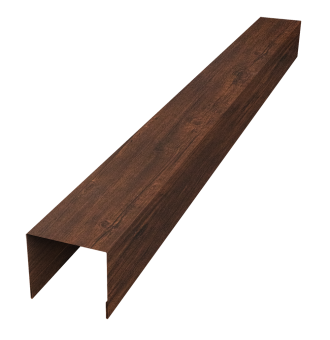 картинка Стойка боковая крепежная для забора жалюзи Palermo 0,45 Print-Double Premium Cherry Wood Dark F (2м) Центр Кровли