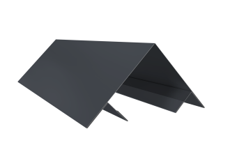 картинка Планка угла внешнего составная верхняя Экобрус Grand Line 0,5 Velur RAL 7024 мокрый асфальт (3м) Центр Кровли