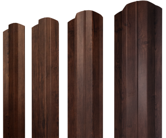 картинка Штакетник М-образный B фигурный 0,45 Print Premium Cherry Wood Fresh TwinColor Центр Кровли