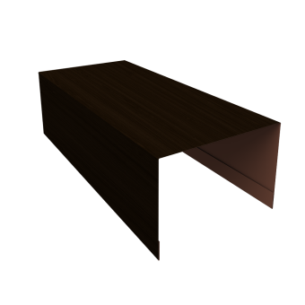 фото Крышка для забора из сайдинга ЭкоБрус 0,45 Print Elite Choco Wood TwinColor (3м) Центр Кровли картинка Крышка для забора из сайдинга ЭкоБрус 0,45 Print Elite Choco Wood TwinColor (3м) Центр Кровли