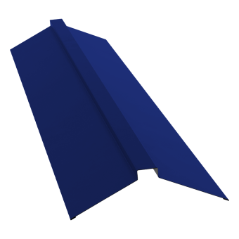 картинка Планка конька плоского 175х50х175 0,45 PE с пленкой RAL 5002 ультрамариново-синий (2м) Центр Кровли