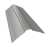 Планка конька фигурного 150x150 0,45 PE с пленкой RAL 9006 бело-алюминиевый (3м) Центр Кровли