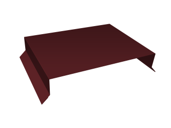 картинка Парапетная крышка прямая 200мм 0,45 PE-Double с пленкой RAL 3005 красное вино (3м) Центр Кровли