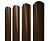 Штакетник Полукруглый Slim фигурный 0,45 Print Elite Choco Wood TwinColor Центр Кровли