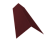 Планка конька плоского 145х145 0,45 PE-Double с пленкой RAL 3005 красное вино (2м) Центр Кровли