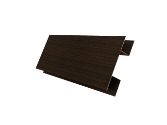 картинка Планка H-образная Экобрус 0,45 Print Elite Coffee Wood TwinColor (3м) Центр Кровли