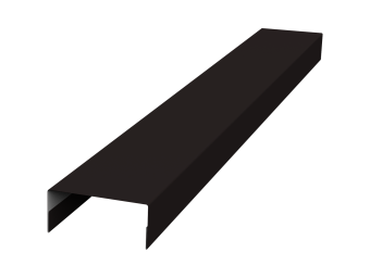 картинка Крышка 30х20 жалюзи Texas 0,5 PurPro Matt 275 RAL 9005 черный (2,5м) Центр Кровли