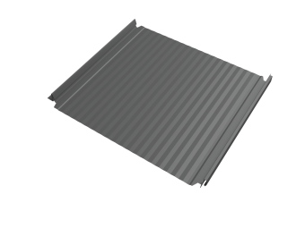 картинка Кликфальц Double Pro Gofr Grand Line 0,45 PE с пленкой на замках RAL 9006 бело-алюминиевый Центр Кровли