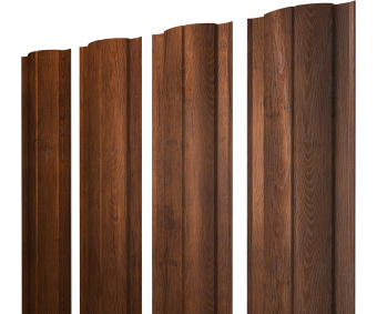 картинка Штакетник Круглый с прямым резом 0,45 Print Premium Golden Wood Fresh TwinColor Центр Кровли