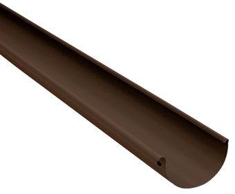 картинка Желоб полукруглый GL PU Matt 125 мм 3 м RAL 8017 шоколад Центр Кровли