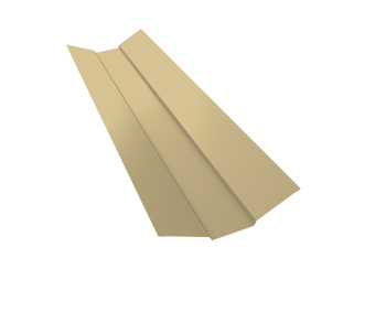 картинка Планка ендовы верхней 95х80х95 0,7 PE с пленкой RAL 1014 слоновая кость (3м) Центр Кровли