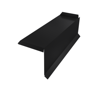 картинка Планка торцевая сегментная 30мм Grand Line Правая 0,45 ПЭ с пленкой RAL 9005 черный Центр Кровли