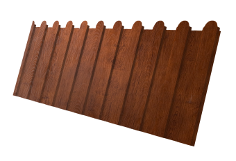 картинка Профнастил С8A v01 фигурный 0,4 Print Premium Golden Wood Fresh TwinColor Центр Кровли
