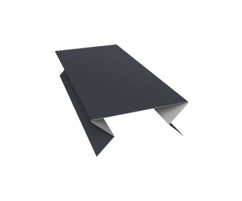 картинка Планка угла внешнего составная нижняя Экобрус Grand Line 0,5 PurPro матовый RAL 7024 мокрый асфальт (3м) Центр Кровли