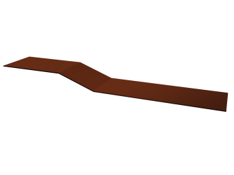 картинка Планка крепежная фальц 0,45 PE с пленкой RAL 3009 оксидно-красный (2м) Центр Кровли