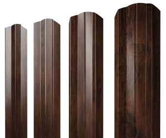 картинка Штакетник М-образный А фигурный 0,45 Print Elite Cherry Wood TwinColor Центр Кровли
