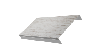 картинка Ламель обратная 150 забора жалюзи Texas 0,45 Print Elite с пленкой Snow Wood TwinColor Центр Кровли