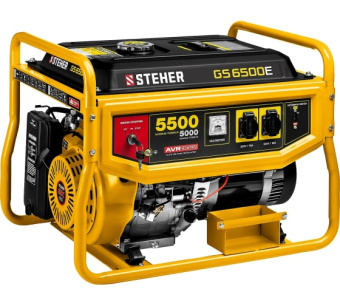 картинка Генератор бензиновый Steher с электростартером 5500 Вт (GS-6500E) Центр Кровли