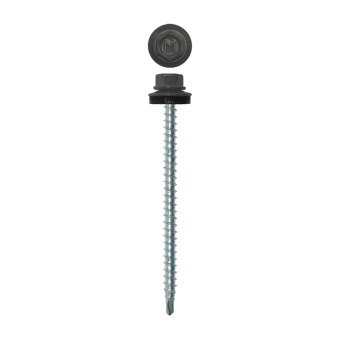картинка Саморез кровельный Daxmer 4,8х80 (100шт) сверло №1 RAL 7005 Центр Кровли