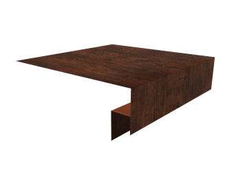 картинка Планка околооконная сложная 200х50х18 (j-фаска) 0,4 Print Premium Cherry Wood Dark FTC (3м) Центр Кровли