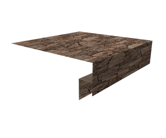 картинка Планка околооконная сложная Экобрус Grand Line 250х50х25 0,45 Print Elite King Stone TwinColor (2м) Центр Кровли