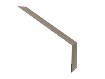 картинка Планка карнизная для мягкой кровли 135х50 0,5 Satin с пленкой RAL 1015 светлая слоновая кость (2м) Центр Кровли