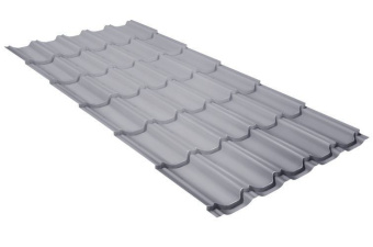 фото Металлочерепица "Квинта плюс" ("Kvinta plus") 0,5 Satin RAL 9006 бело-алюминиевый Центр Кровли картинка Металлочерепица "Квинта плюс" ("Kvinta plus") 0,5 Satin RAL 9006 бело-алюминиевый Центр Кровли