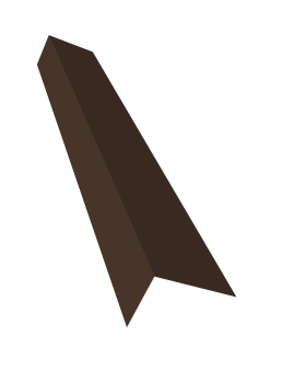 картинка Планка на коньковый аэратор 30х20 Grand Line Фартук S8 0,5 Сатин с пленкой RAL 8017 шоколад (2м) Центр Кровли