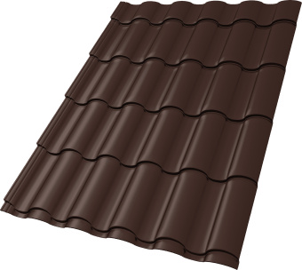 картинка Профиль волновой "Кредо" ("Kredo") 0,45 Drap RAL 8017 шоколад Центр Кровли