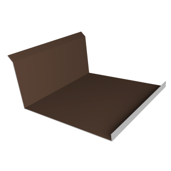 картинка Планка примыкания нижняя 20х122х260х15 0,5 Satin Matt TX RAL 8017 шоколад (3м) Центр Кровли