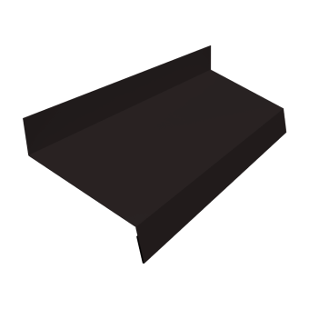 картинка Отлив простой 50 Grand Line 0,5 Velur RAL 9005 черный (3м) Центр Кровли