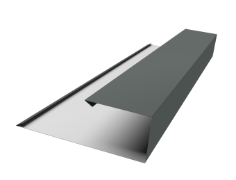 картинка Планка торцевая страховочная 0,45 PE с пленкой RAL 7005 мышино-серый (3м) Центр Кровли
