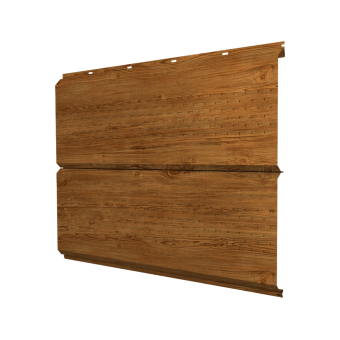 картинка Софит ЭкоБрус new c перфорацией 0,45 Print Elite Golden Wood TwinColor Центр Кровли