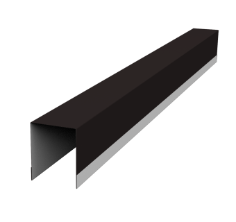 картинка Планка опорная составная внутренняя для забора жалюзи Palermo 0,45 Drap TR RAL 9005 черный (2,5м) Центр Кровли