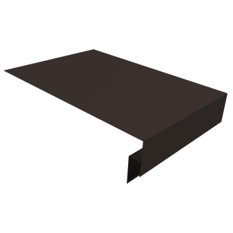 картинка Планка околооконная сложная 250х50х12 (j-фаска) Grand Line 0,45 Drap ТХ двухсторонний RR 32 темно-коричневый (3м) Центр Кровли