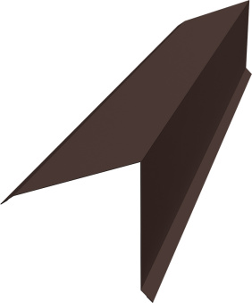 картинка Планка конька односкатной кровли 160х160 Grand Line 0,5 PurPro матовый RAL 8017 шоколад (2м) Центр Кровли