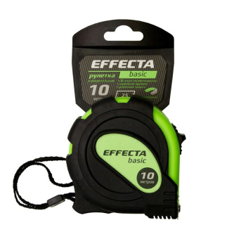 картинка Рулетка Effecta Basic 10м с магнитом, 3 фиксатора Центр Кровли