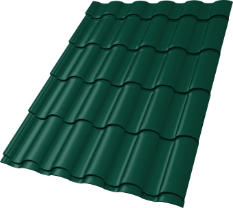 фото Профиль волновой "Кредо" ("Kredo") 0,45 Drap СТ RAL 6005 зеленый мох Центр Кровли картинка Профиль волновой "Кредо" ("Kredo") 0,45 Drap СТ RAL 6005 зеленый мох Центр Кровли