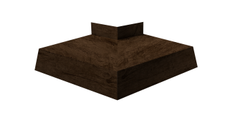 картинка Угол отлива внешний 100 0,45 Print-Double Premium с пленкой Antique Wood Центр Кровли
