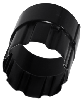 картинка Соединитель трубы 90 мм Matte PU RAL 9005 Центр Кровли