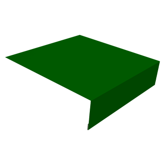 картинка Планка околооконная простая 200х50 0,45 PE с пленкой RAL 6002 лиственно-зеленый (3м) Центр Кровли