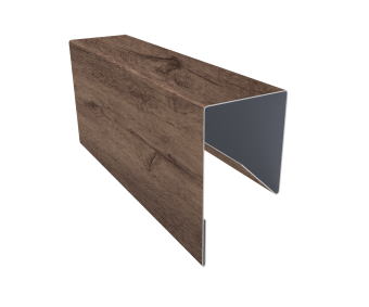 картинка Планка П-образная заборная 17 0,45 Print Premium Almond Wood Fresh (2м) Центр Кровли