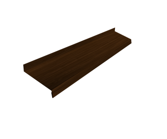 картинка Отлив простой 150 0,45 Print Elite Choco Wood TwinColor (3м) Центр Кровли