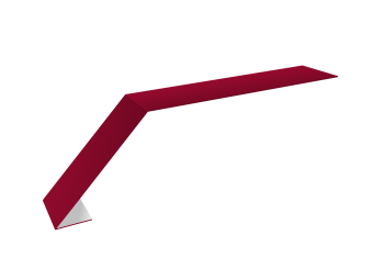 картинка Планка карнизная для мягкой кровли 100х60 0,45 PE с пленкой RAL 3003 рубиново-красный (3м) Центр Кровли