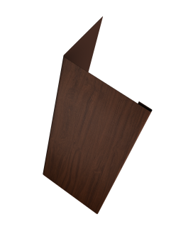 картинка Нащельник (для калиток и ворот) 25х35 жалюзи Milan, Tokyo, Palermo 0,45 Print Elite Choco Wood TwinColor (L1,68) Центр Кровли