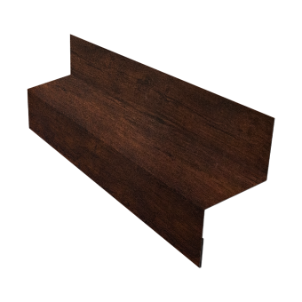 картинка Отлив межэтажный 35 0,45 Print-Double Premium Cherry Wood Dark F (3м) Центр Кровли