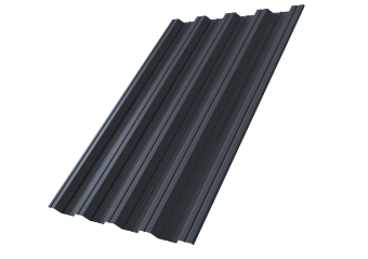 картинка Профнастил НС44R 0,7 PE lite RAL 7024 мокрый асфальт Центр Кровли